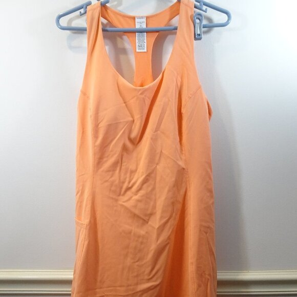 Sweaty Betty Power Workout Sleeveless Scoop Neck Dress Tangerine Orange Size L - Picture 1 of 9